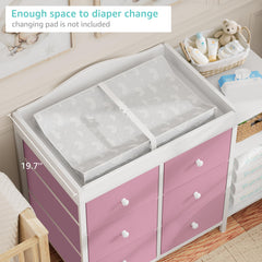 BOLUO dresser side view shows sturdy construction and floor protection.