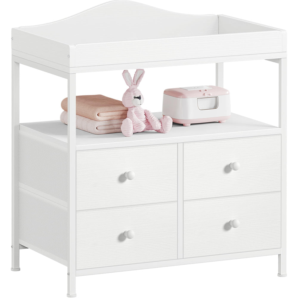 BOLUO changing table top white wide diaper area for easy changes