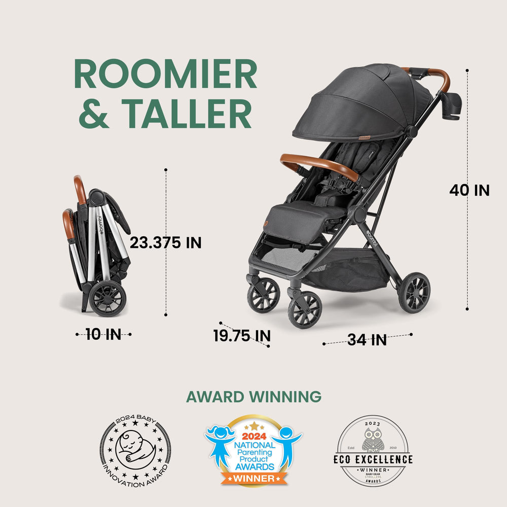 Bombi Bēbee V2 UV-protective fabric shields baby from sun.
