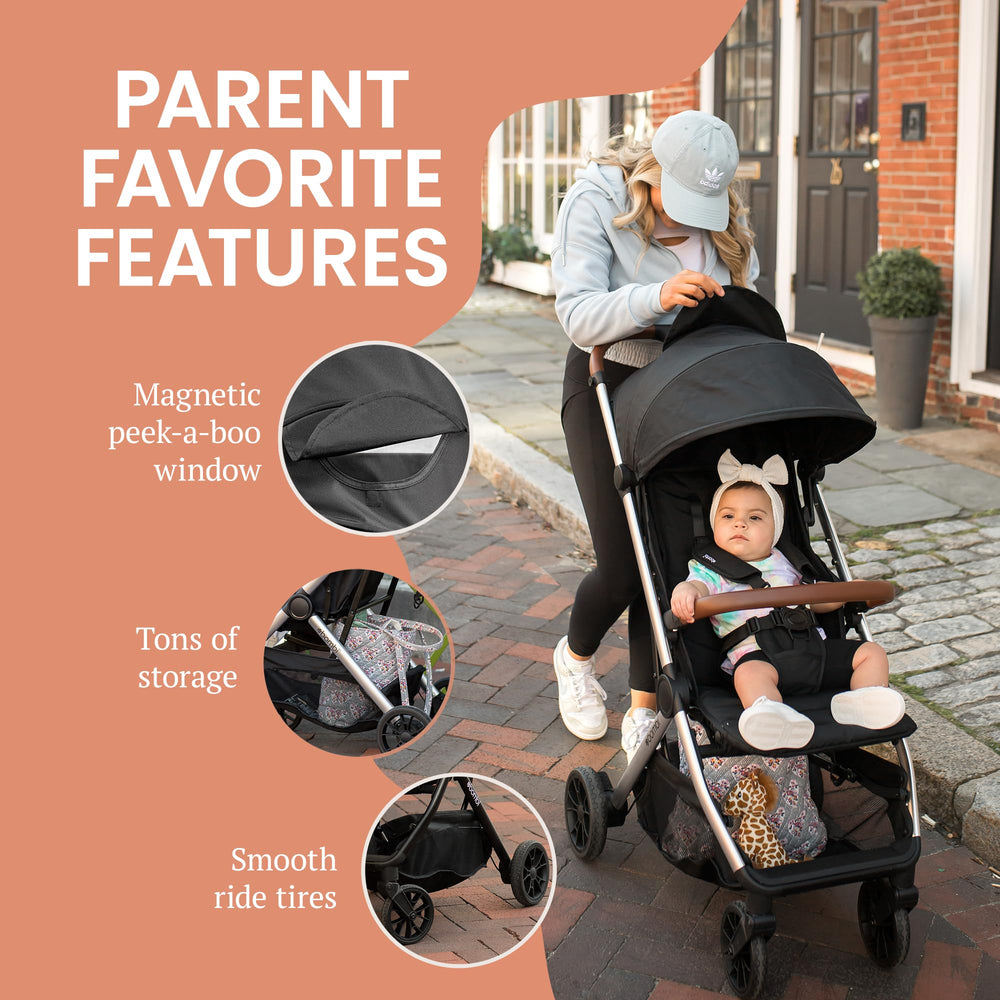 Bombi Bēbee V2 XL storage basket keeps essentials within reach.