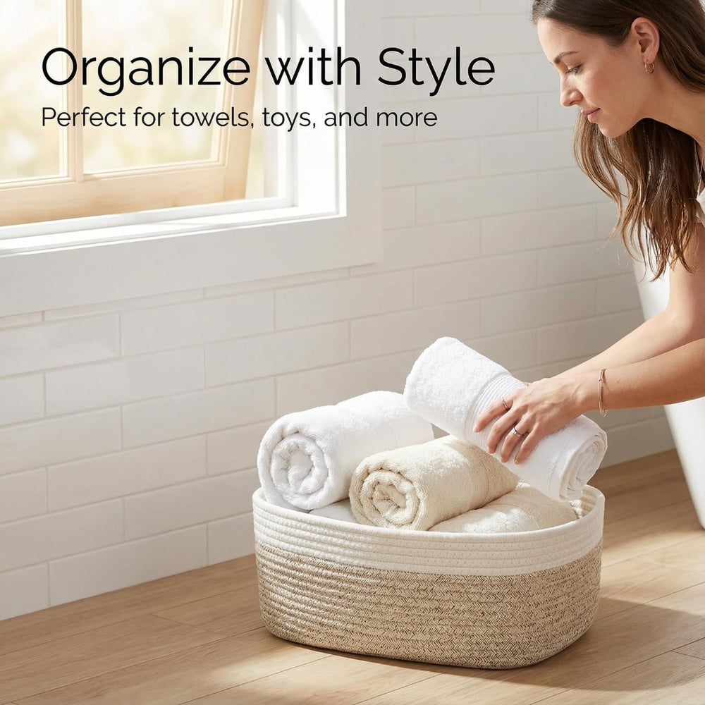 BOMINICA bathroom organization basket ideal for toiletries and towels