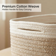 BOMINICA baskets with easy-carry handles enable effortless relocation around the home