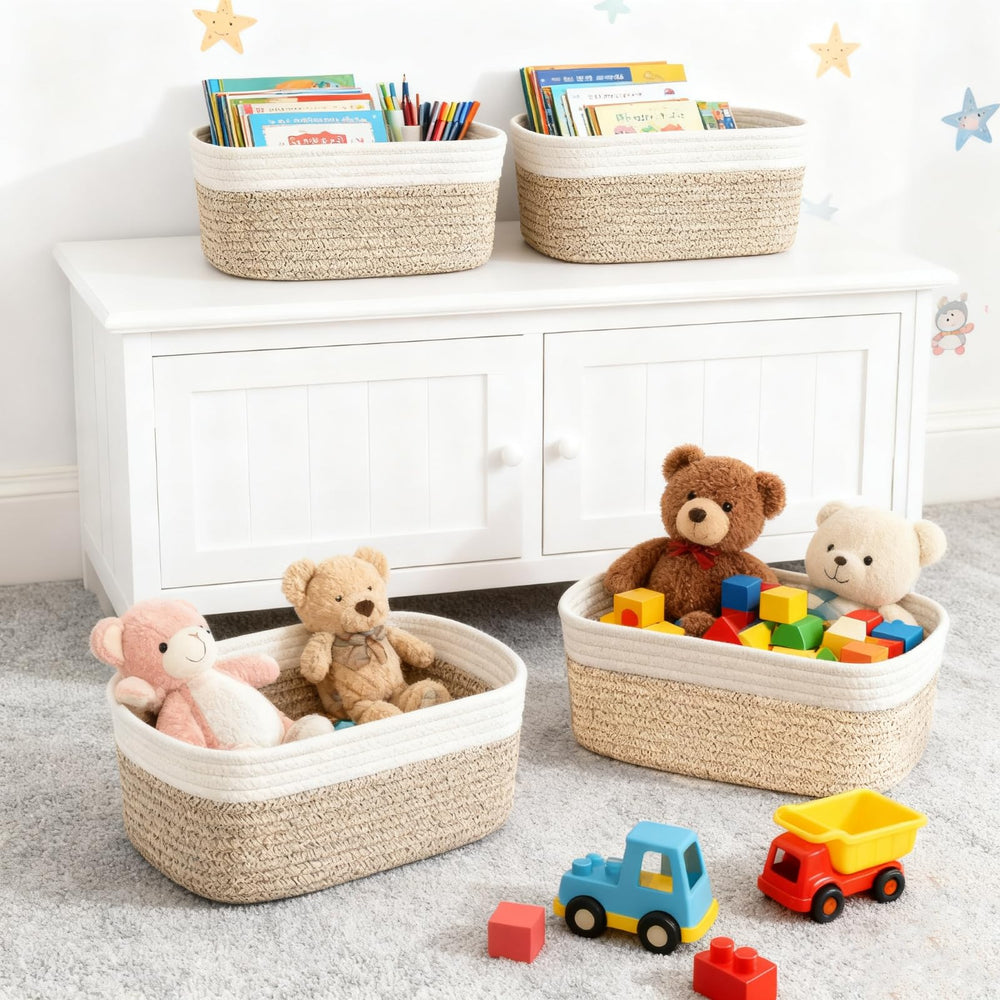 BOMINICA toy-storage solution adds warmth to playroom decor