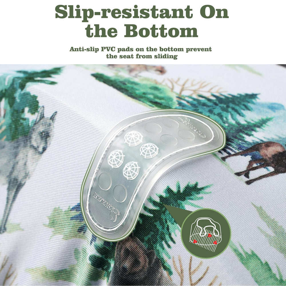 BOMOLOUR seat cover with boho green forest pattern as decoration
