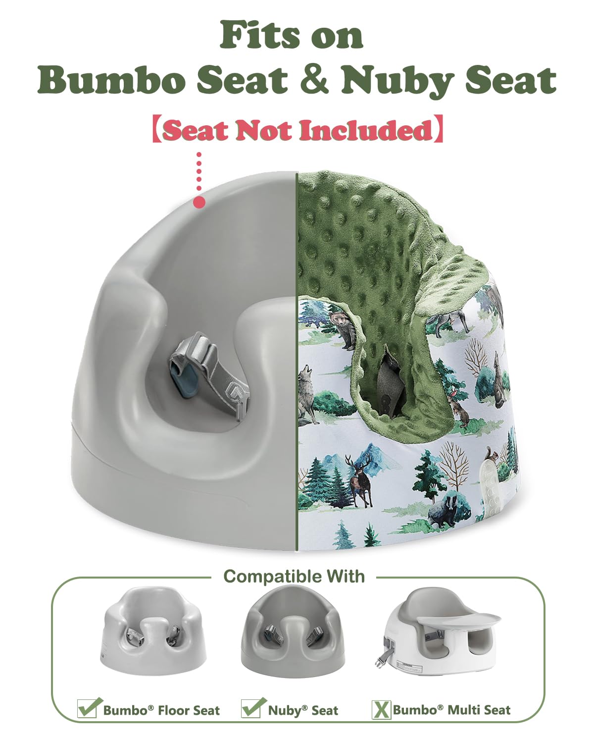 BOMOLOUR seat cover with slip-resistant gaskets to prevent shifting