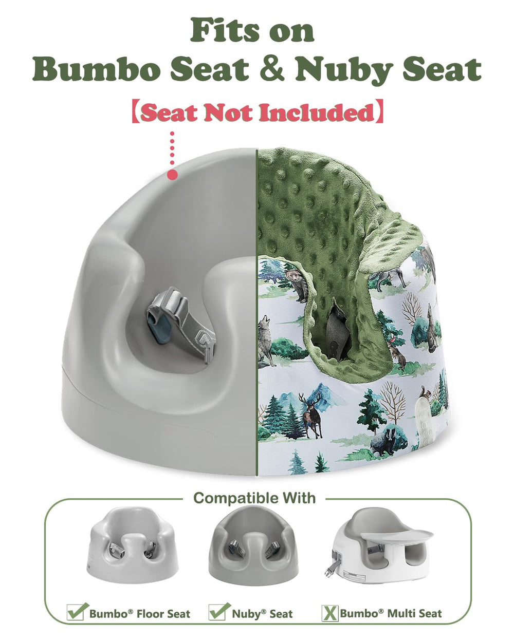 BOMOLOUR seat cover with slip-resistant gaskets to prevent shifting