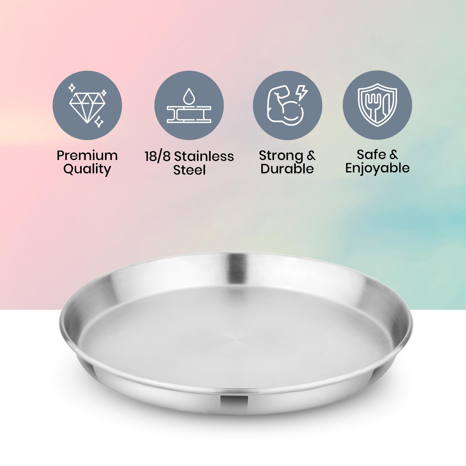 Bon aPetite dishwasher-safe plate; hand wash gently for longevity.