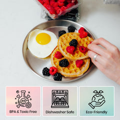 Bon aPetite stackable 21cm plates simplify kitchen storage.