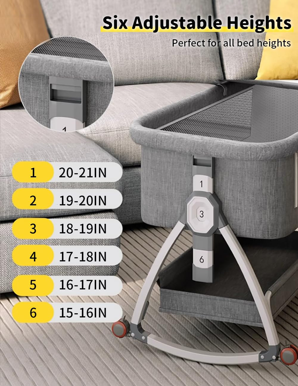 Bonbay 4-in-1 design functions as bed, sleeper, changer, and rocker