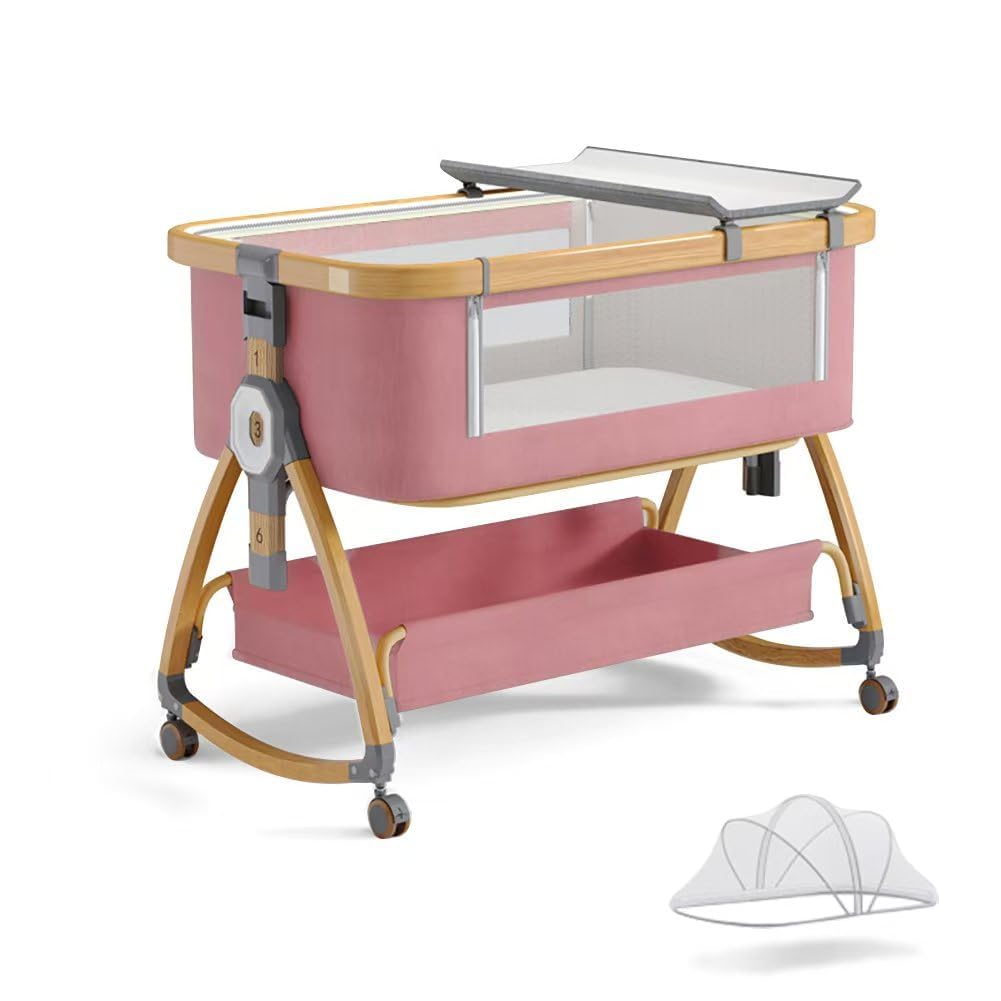Bonbay baby bassinet 4in1 setup showcases versatile use for sleep and feeding.