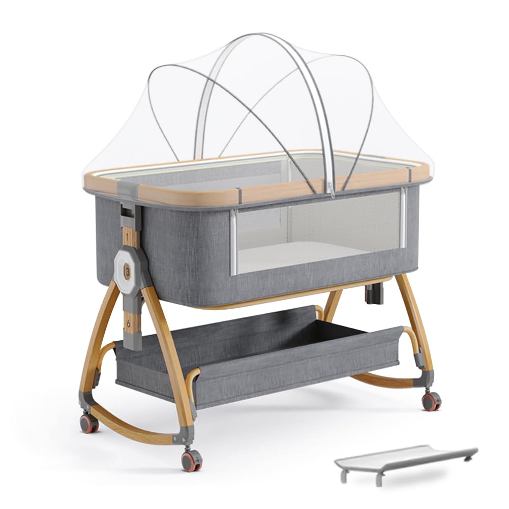 Bonbay baby bassinet removable mattress sheet for quick cleaning.