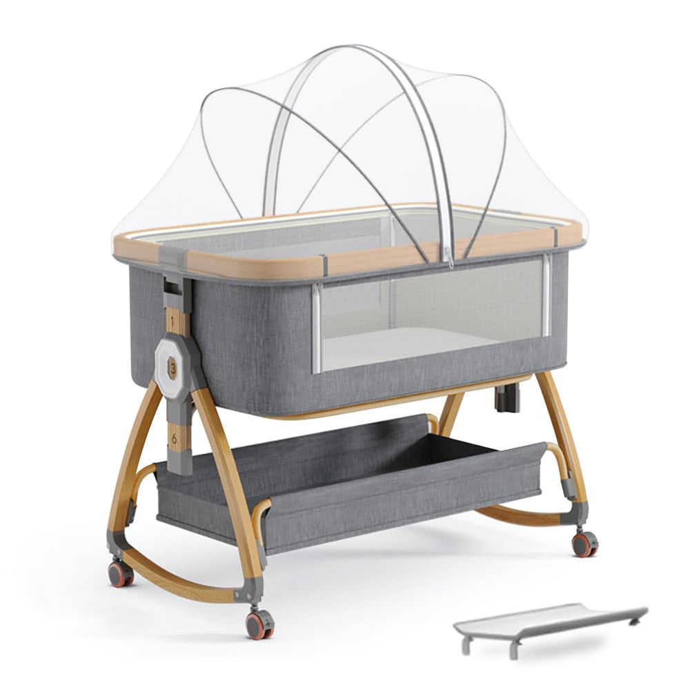 Bonbay baby bassinet removable mattress sheet for quick cleaning.