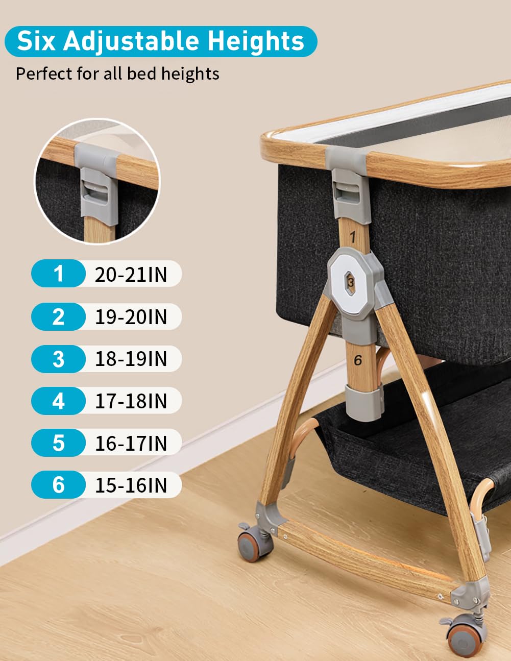 bonbay baby bassinet rocking crib with gentle motion to calm a baby