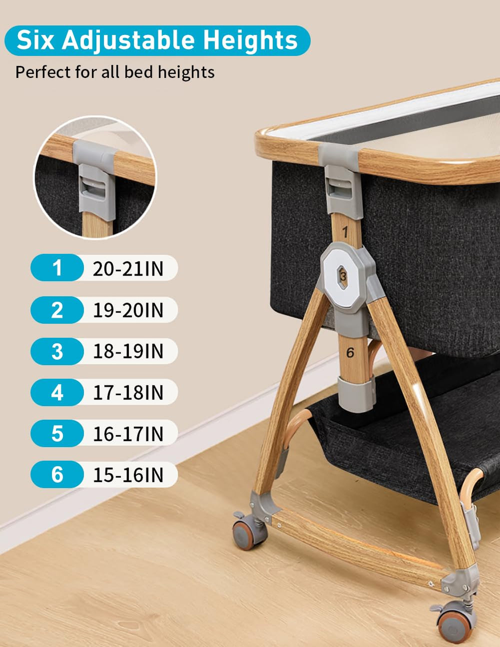 bonbay baby bassinet rocking crib with gentle motion to calm a baby