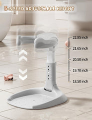 Bonbay Baby Shower Standing Support armrests demonstrating secure wrap during bath
