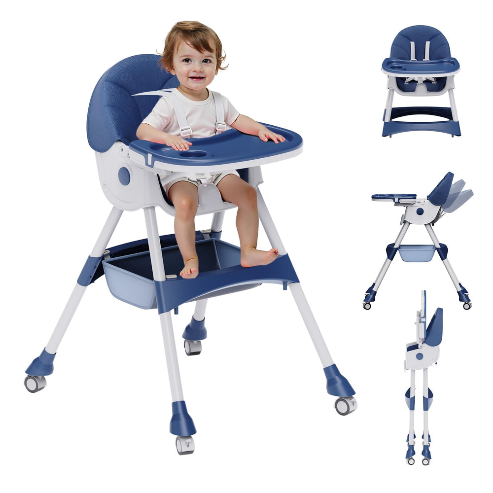 Bonbay high chair in 4-in-1 convertible mode supports growing babies