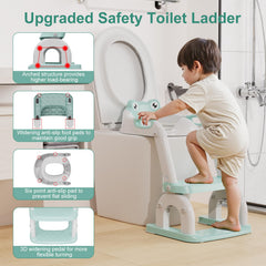 BONBAY potty seat with 3D non-slip foot pedal aids easy mounting.
