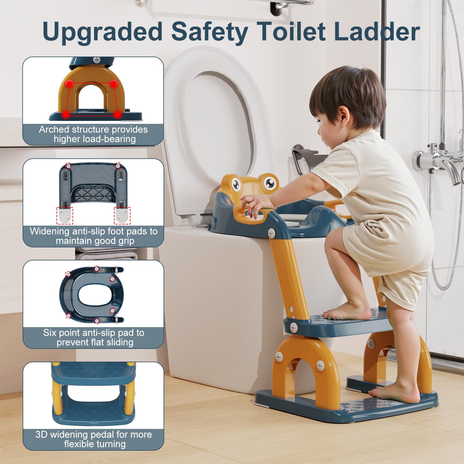 Bonbay potty seat with 8 adjustable heights fits most toilets