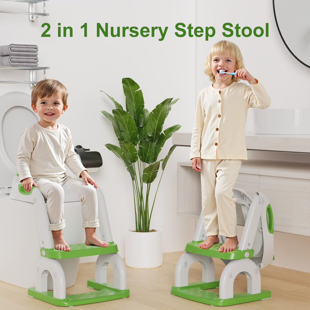 Bonbay potty seat anti-slip base ensures secure placement on most toilets.