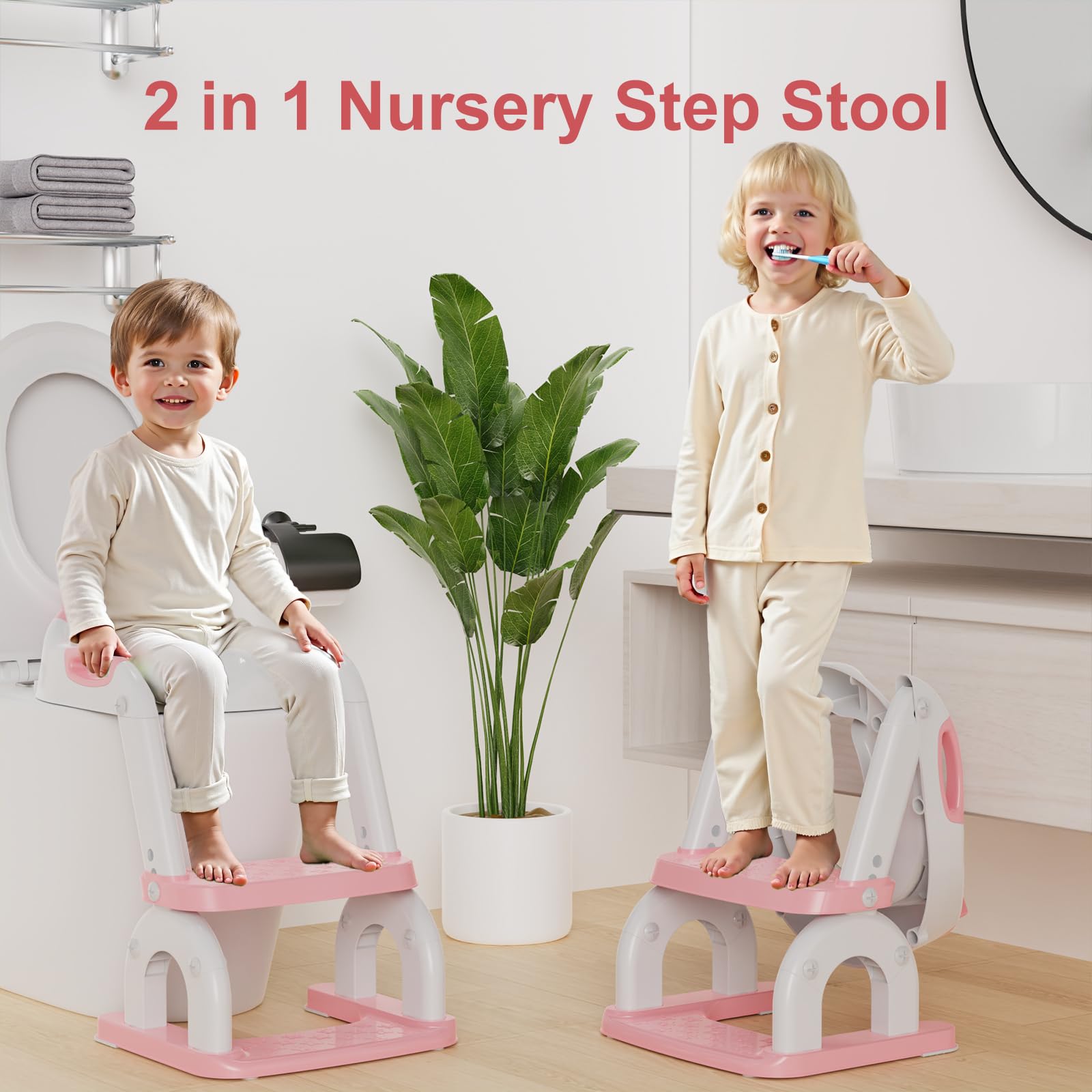 Bonbay potty seat features anti-slip base for stable training sessions.
