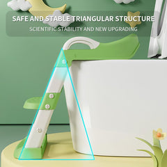 Bonbay potty seat close-up shows anti-slip pads and a 3D non-slip pedal for stability.