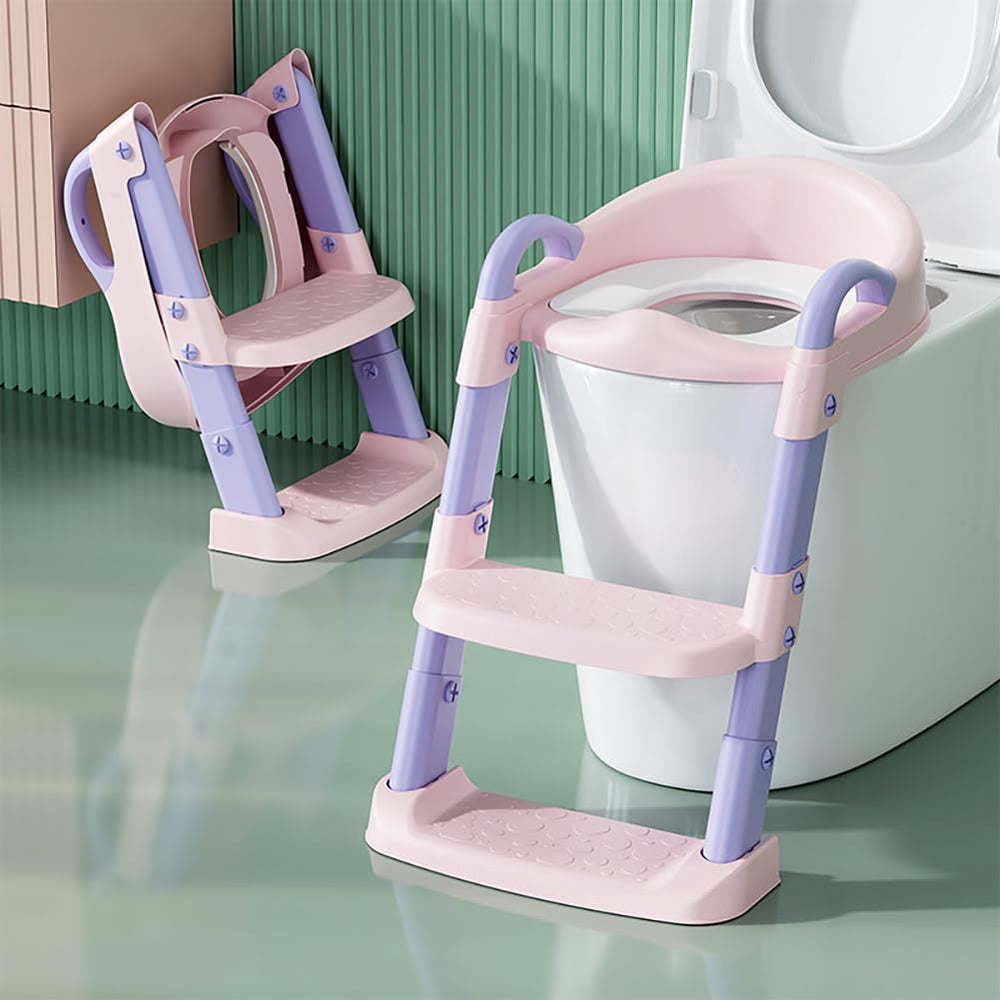 Bonbay potty seat with foldable step-stool design for easy climbing.