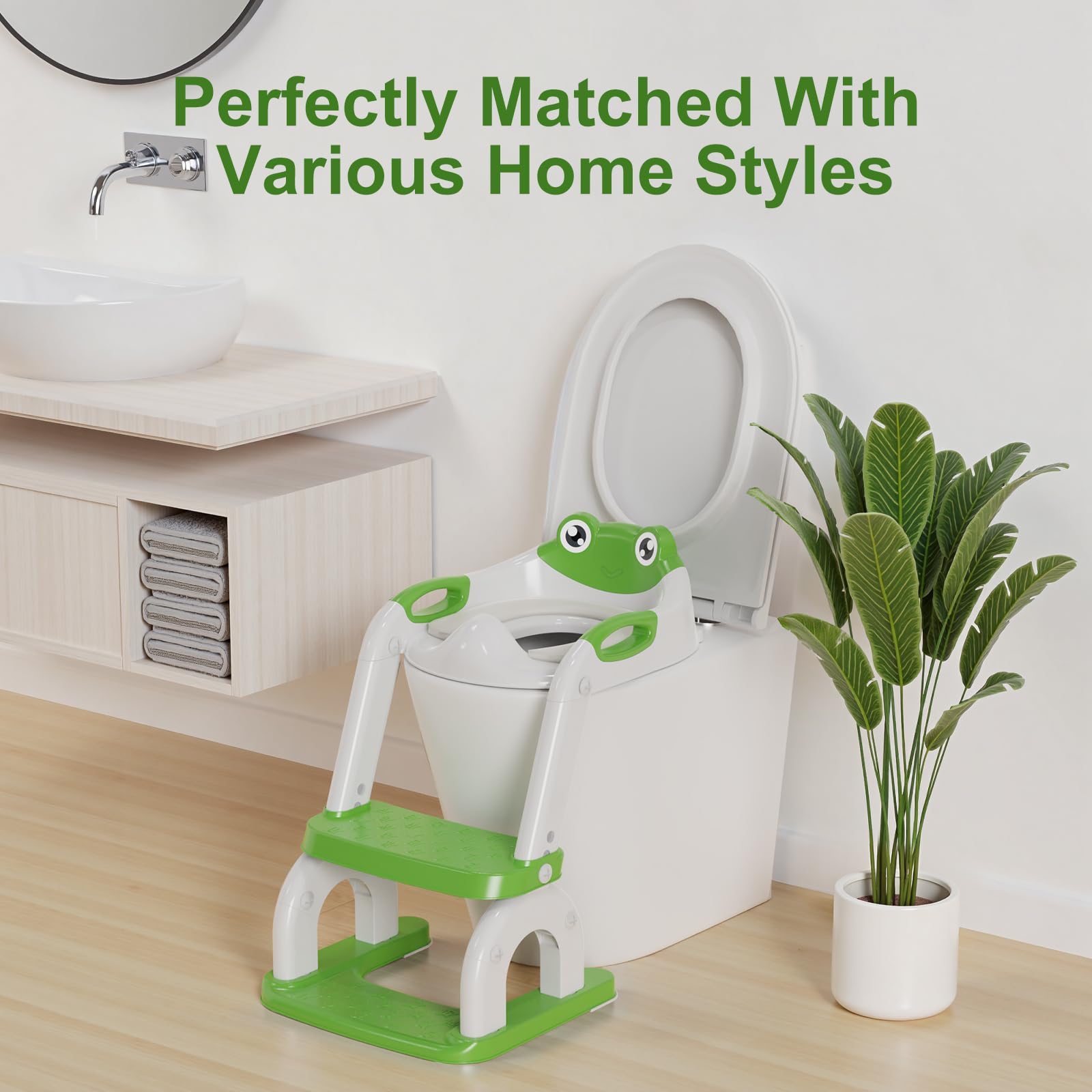 Bonbay foldable design stores neatly, saving space in small bathrooms.
