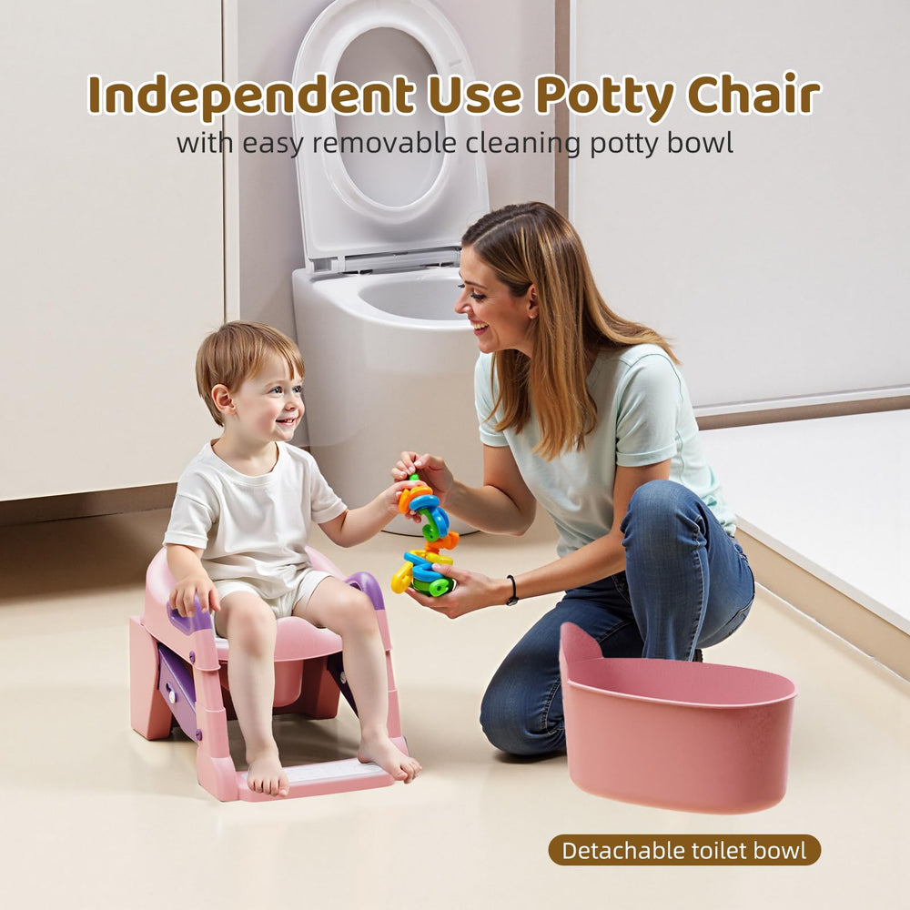 Bonbay Potty Seat foldable design saves space when not in use.
