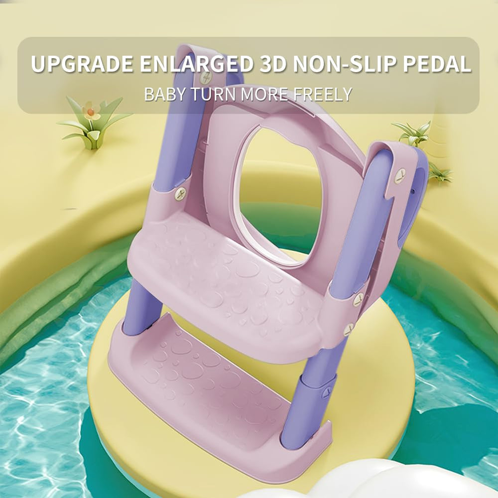 Bonbay potty seat folded compactly for storage in small bathrooms.