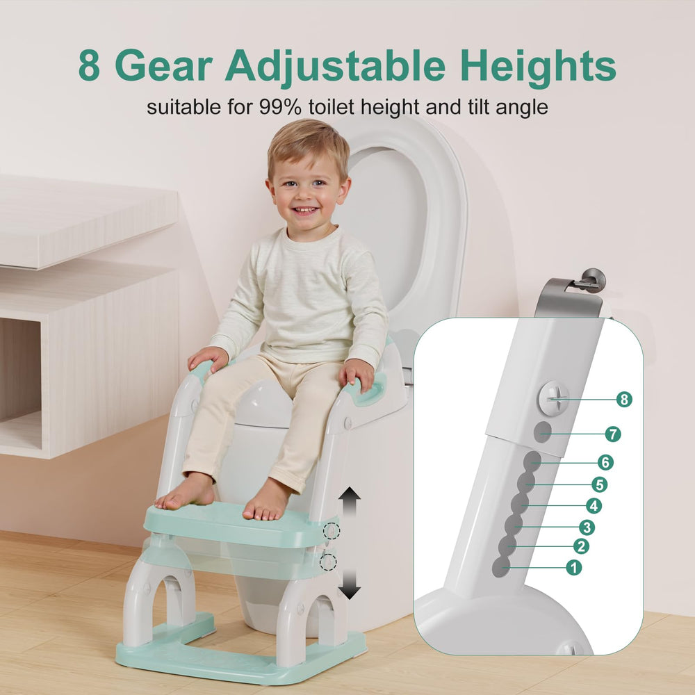 BONBAY potty seat handles provide extra stability for independent toddler sitting.