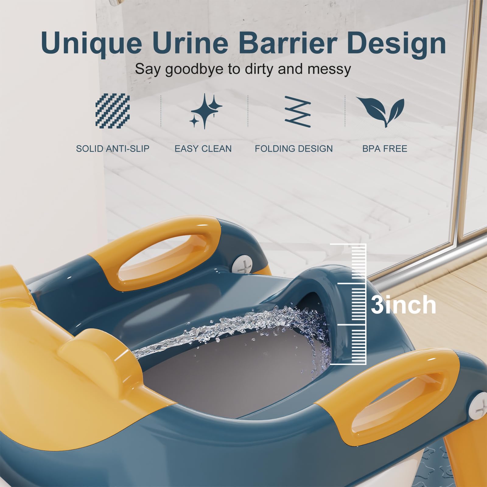 Bonbay potty seat handle support offers reassuring guidance during independent use