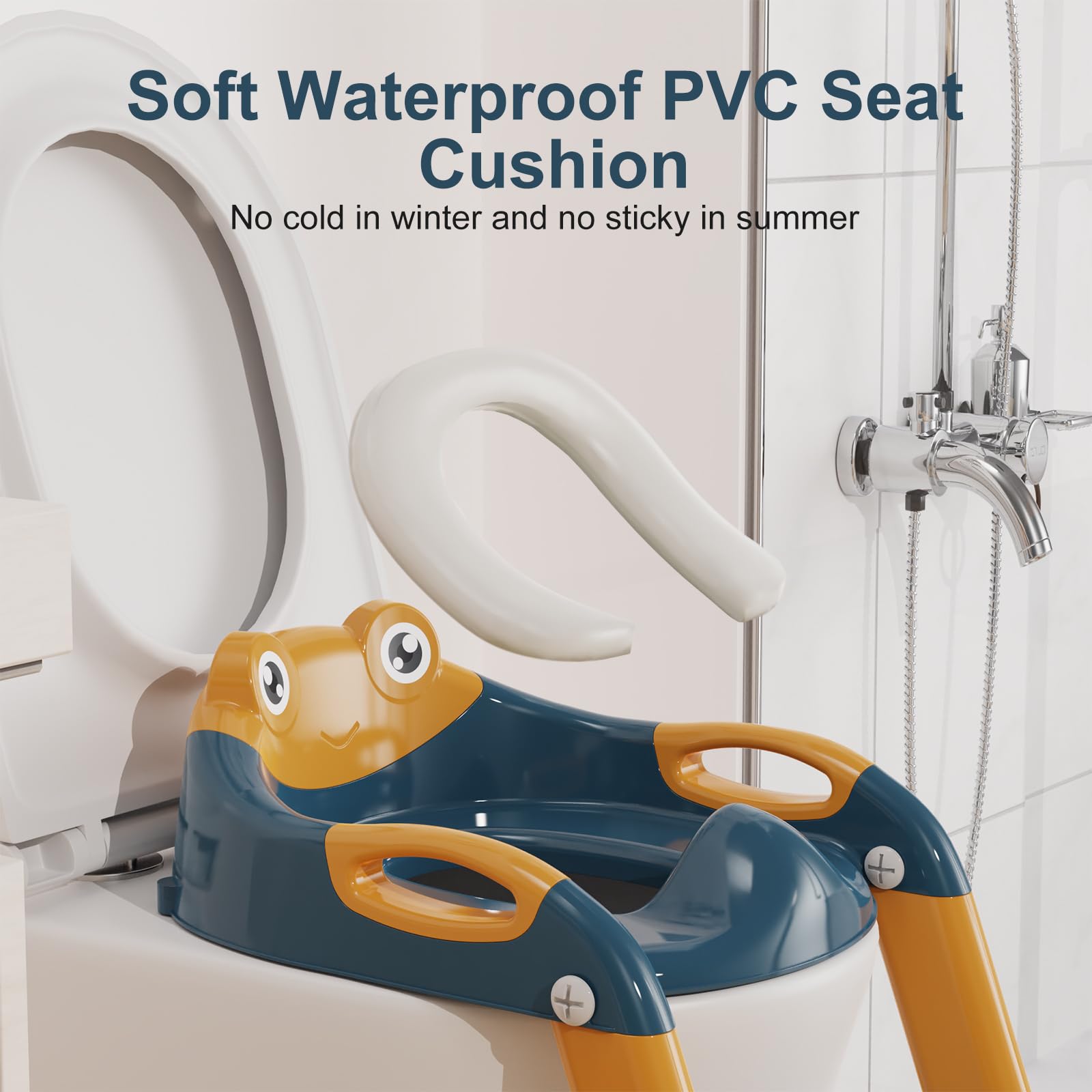 Bonbay potty seat splash guard reduces spills and protects clothing