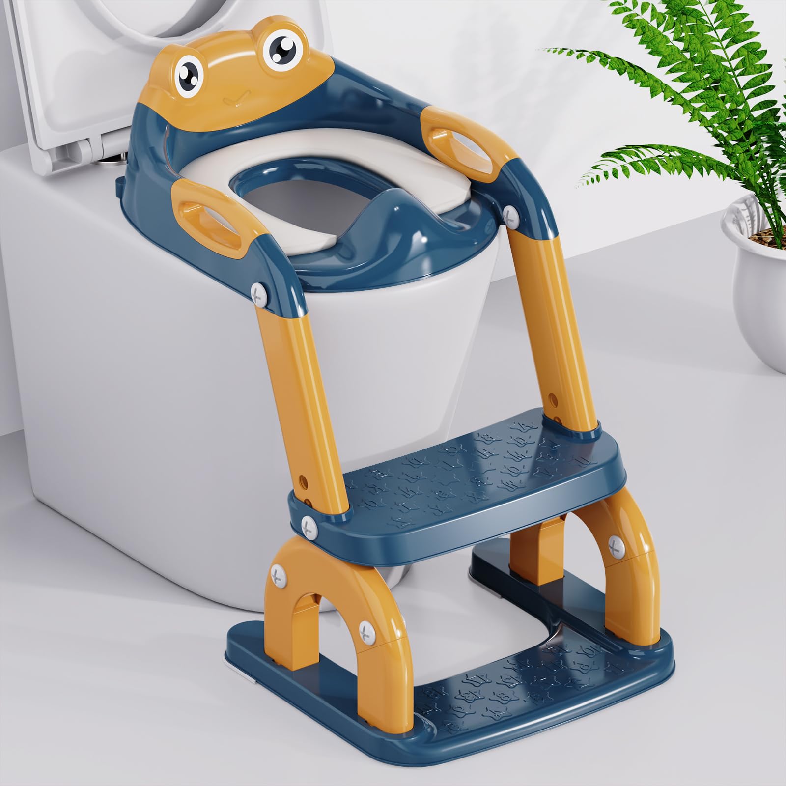 Bonbay potty seat step stool assembly shows easy setup for quick training sessions