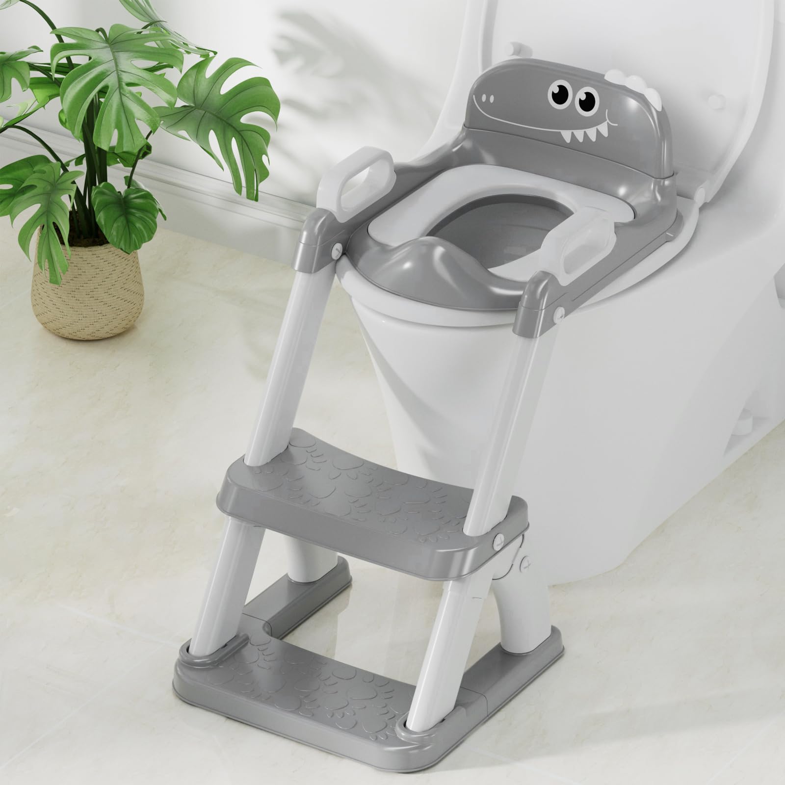 Bonbay potty seat with triangular stability provides secure support during potty training.