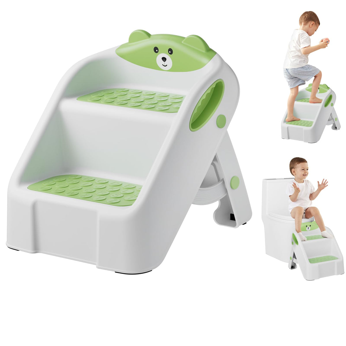 Bonbay toddler step stool open foldable form enabling easy reach for daily tasks