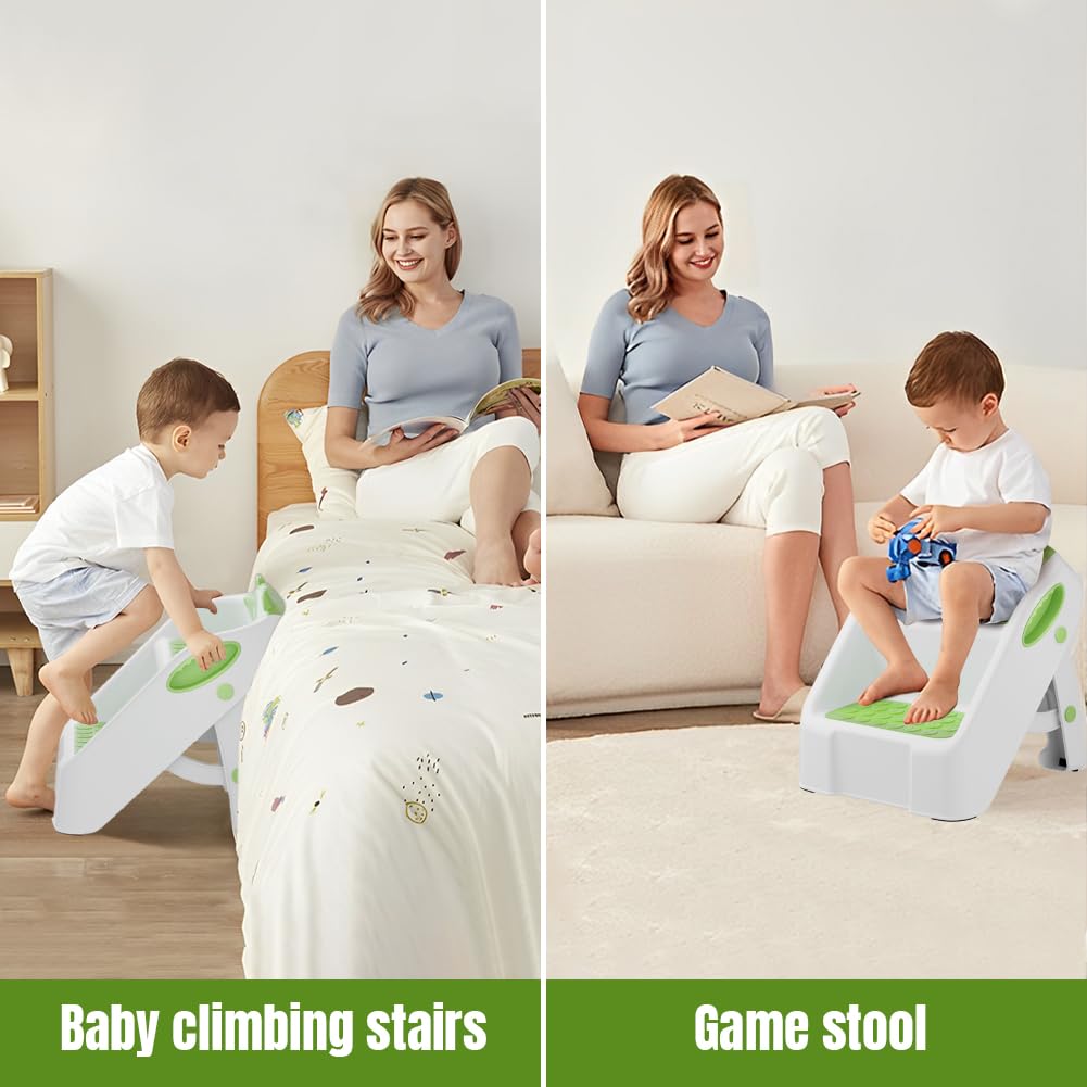 Bonbay kid stool features non-slip pedals for steady footing on any floor