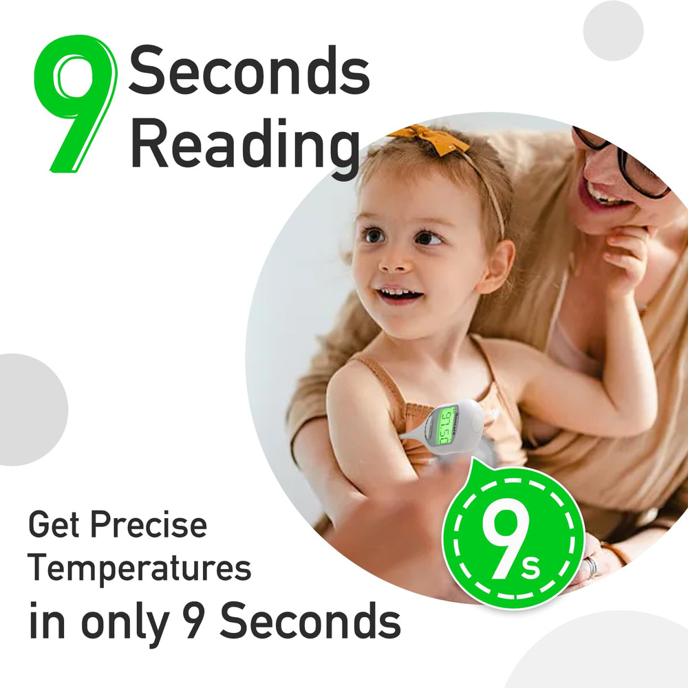 Boncare thermometer memory recalls previous readings for trend tracking.