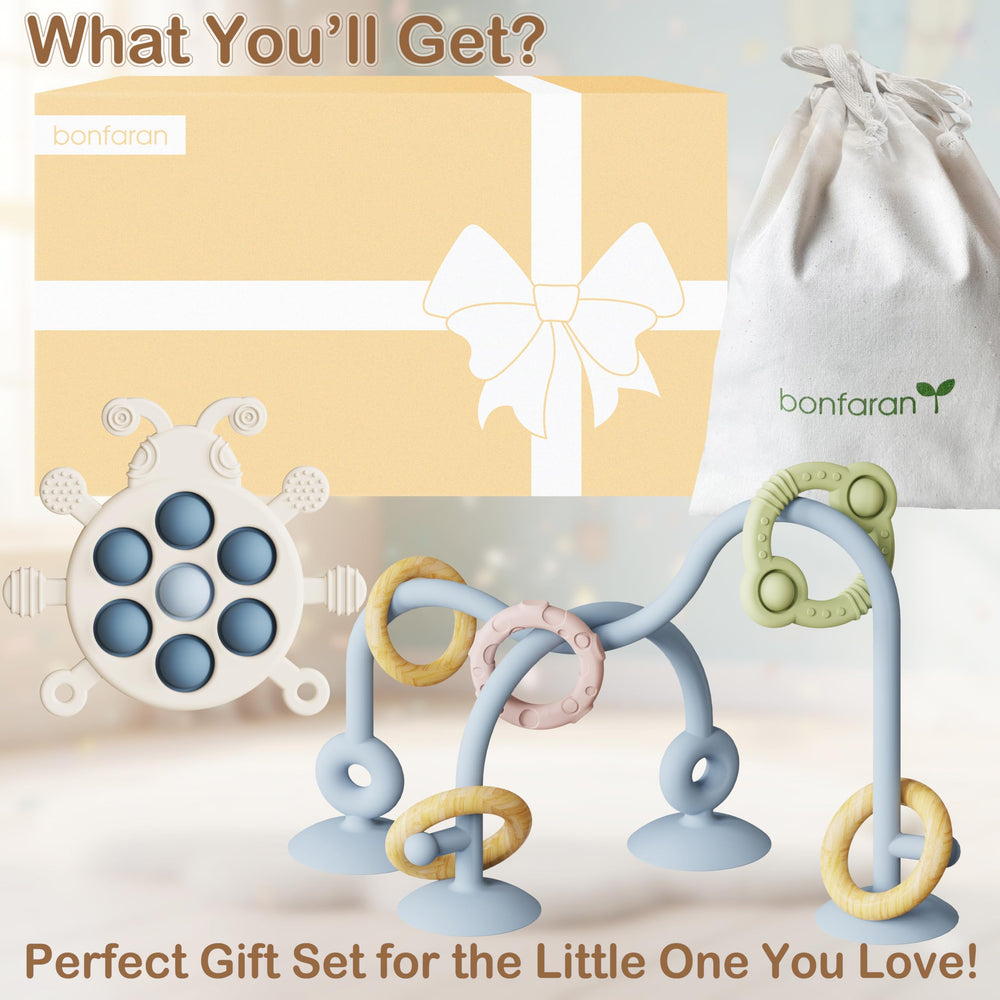 Bonfaran sensory set for babies 6 months and up supports curious minds.