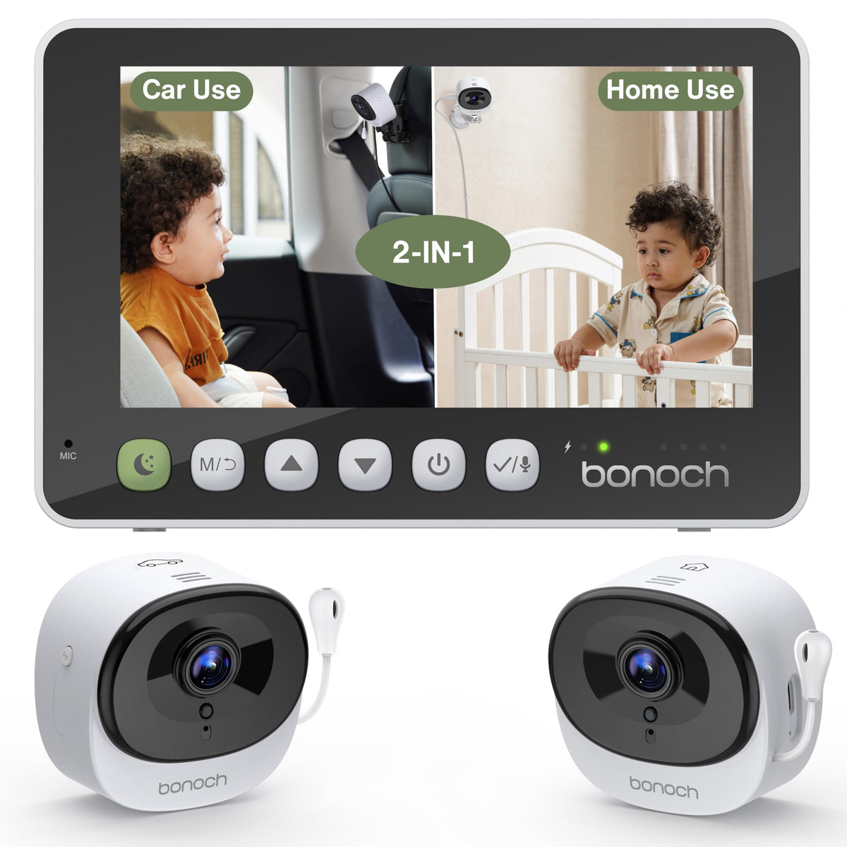 bonoch 5-inch car camera front view delivers clear driving footage.