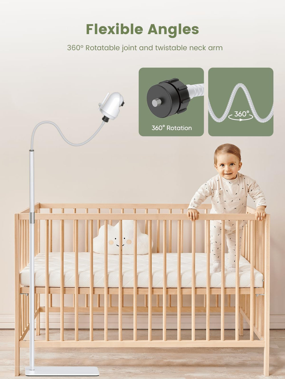 bonoch 360 rotatable joint allows full-angle adjustments for the perfect angle.