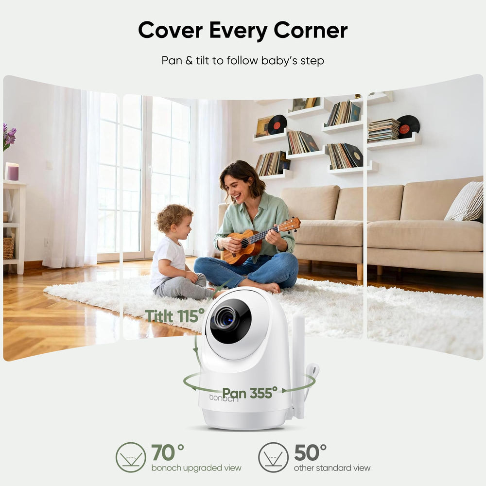 bonoch 6000mAh battery powers long monitoring sessions.