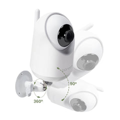 Bonoch metal holder demonstrates secure screw fixation for stable baby camera placement.