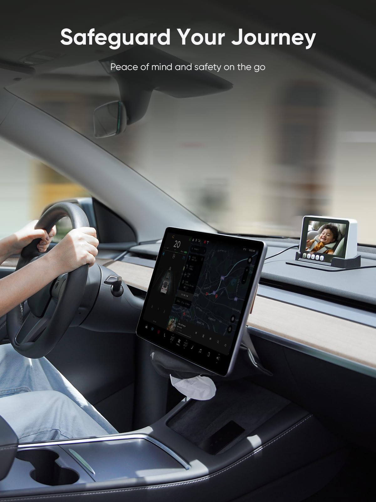 bonoch safer-than-mirror-monitor provides steadier car view with reduced distraction