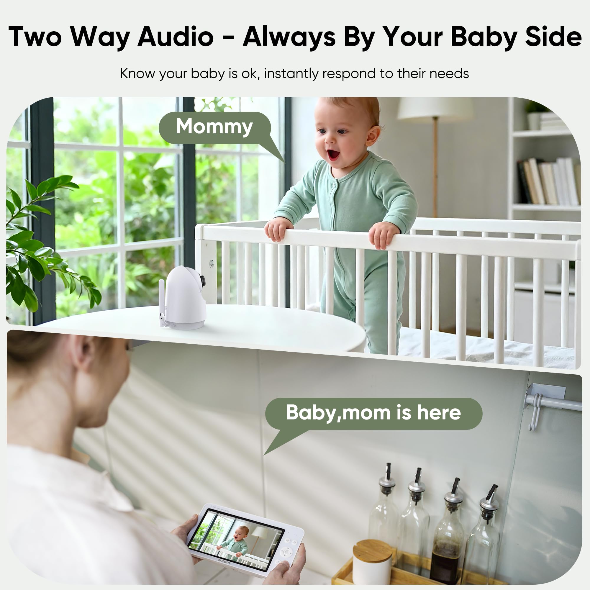 bonoch temperature detection helps gauge baby's comfort levels.
