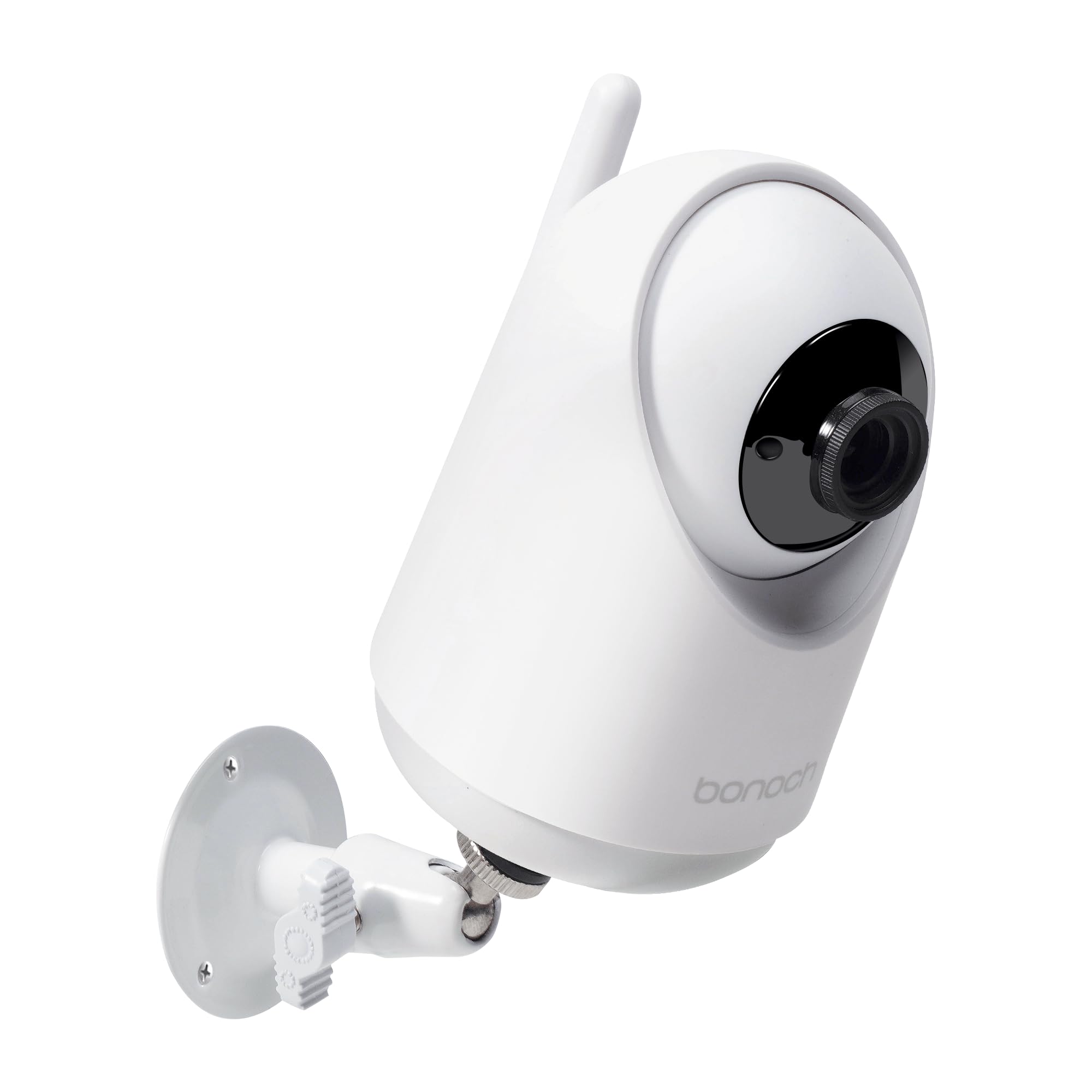 Bonoch wall mount bracket showing 360-degree angle for flexible baby monitoring.