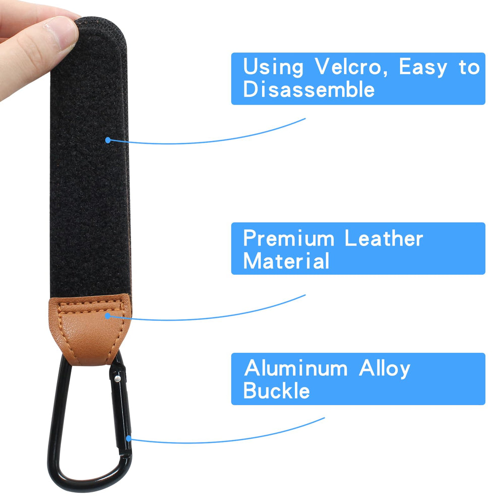 Bonsicoky stroller clip installation velcro demonstrates scratch-free secure setup on handles