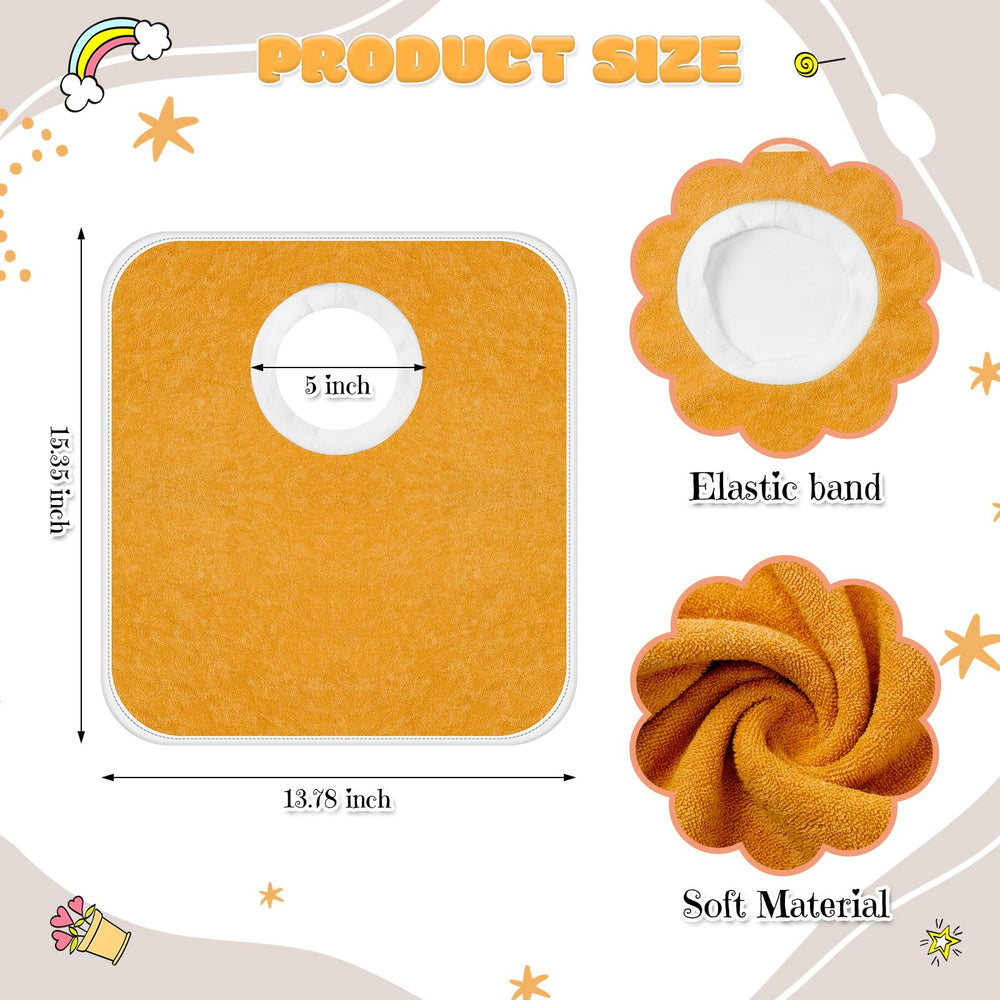 Bonuci baby bibs full-coverage yellow, protects clothes during feeding.