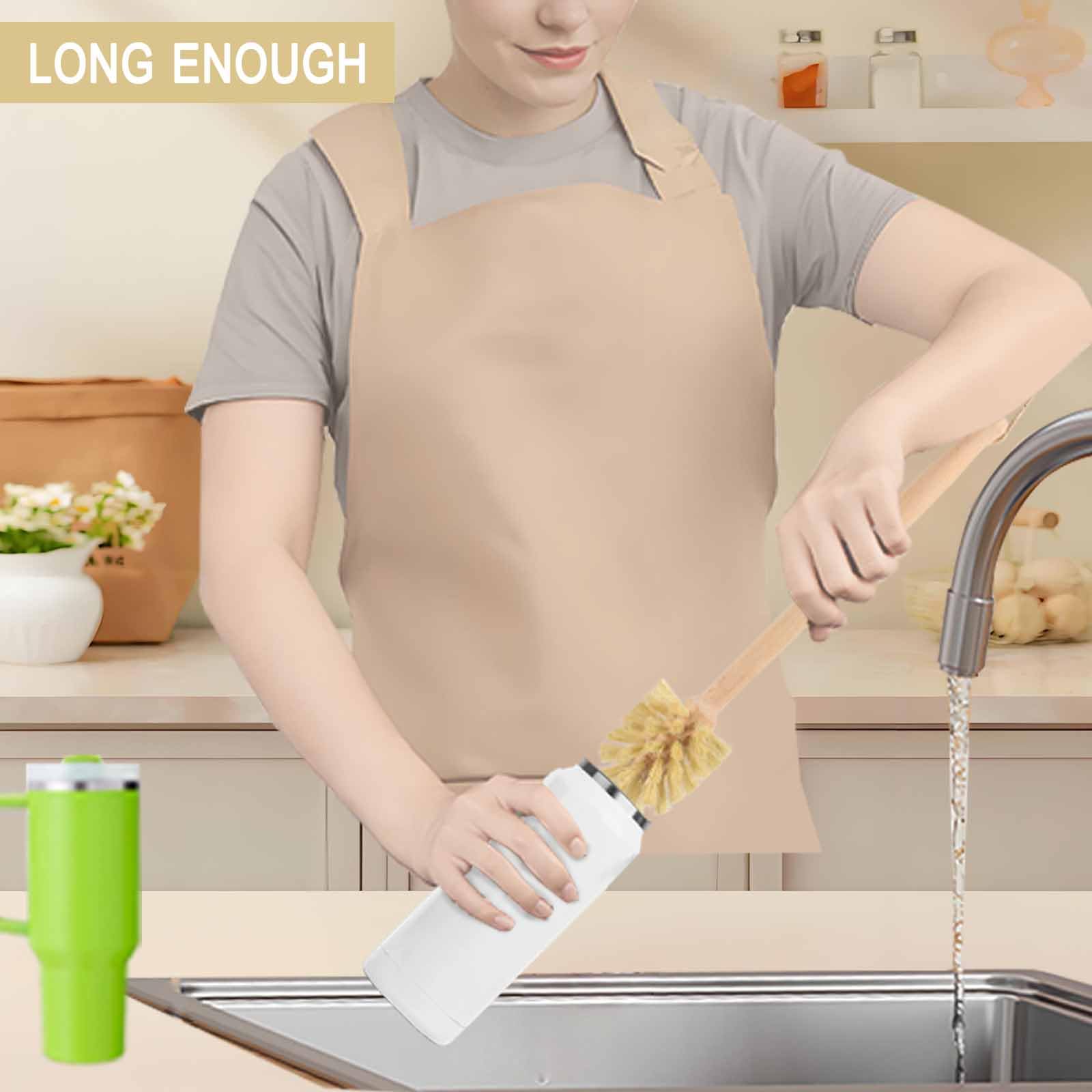 BONUMVITA straw brush uses nylon bristles and stainless steel tip for crevices.