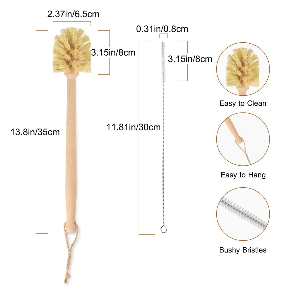 BONUMVITA straw brush reaches narrow straw interiors for thorough cleaning.