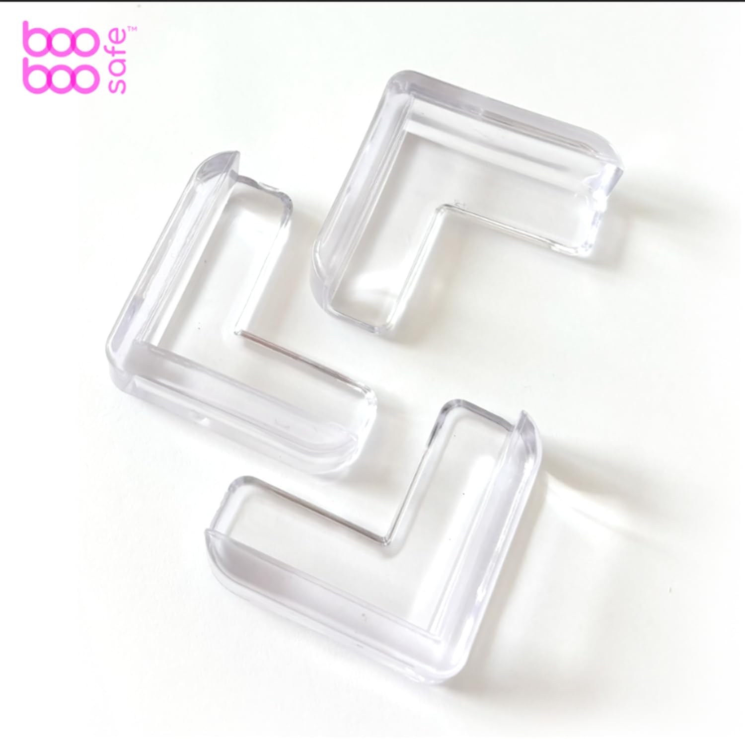 Boo Boo Safe clear design preserves decor while protecting edges.